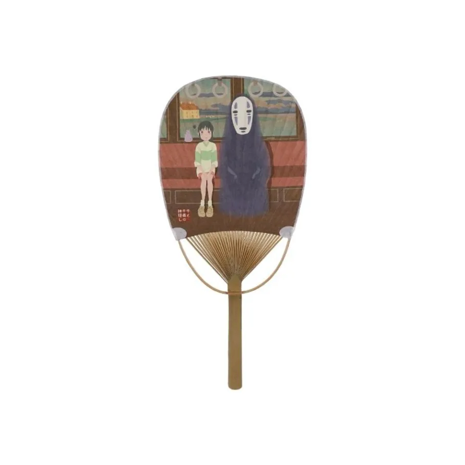 Maison Ghibli Bamboo Fan Chihiro & No Face On The Train - Spirited Away Discount