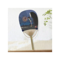 Maison Ghibli Bamboo Fan Chihiro & No Face - Spirited Away Hot
