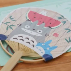 Maison Ghibli Bamboo Fan & Letter Set Totoro With Watermelon - My Neighbor Totoro Hot