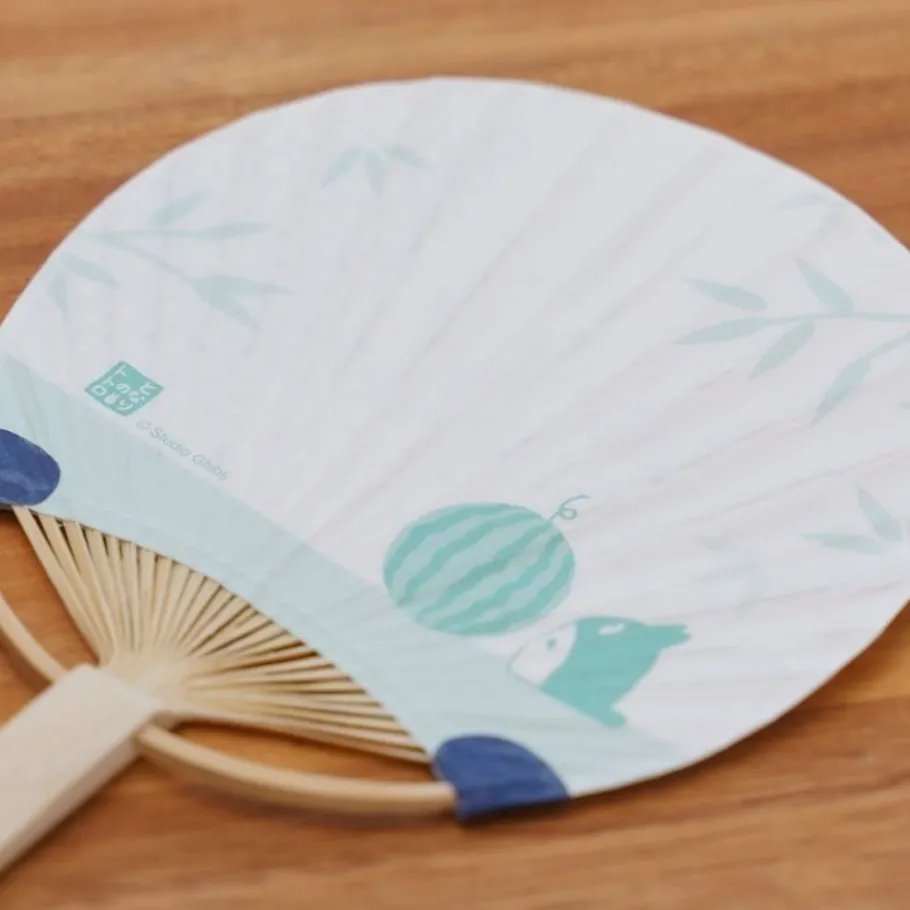 Maison Ghibli Bamboo Fan & Letter Set Totoro With Watermelon - My Neighbor Totoro Hot