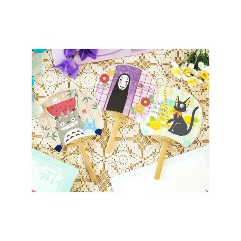 Maison Ghibli Bamboo Fan & Letter Set Totoro With Watermelon - My Neighbor Totoro Hot