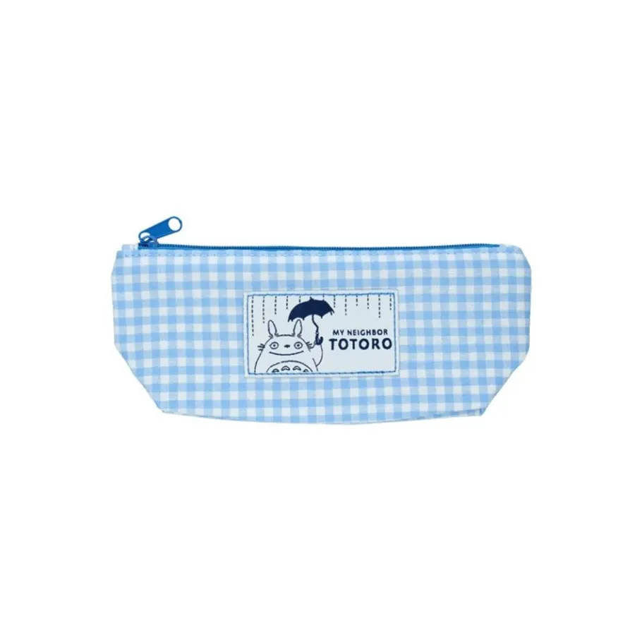 Maison Ghibli Blue Checkered Pencil Case - My Neighbor Totoro New