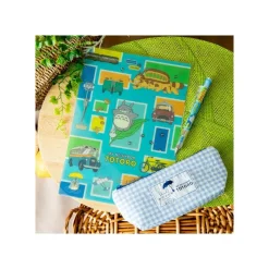 Maison Ghibli Blue Checkered Pencil Case - My Neighbor Totoro New