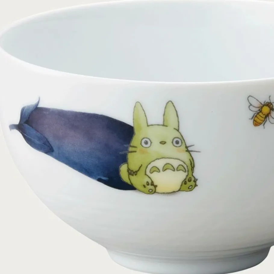 Maison Ghibli Bowl 13Cm Totoro Eggplant And Flower - My Neighbor Totoro Online