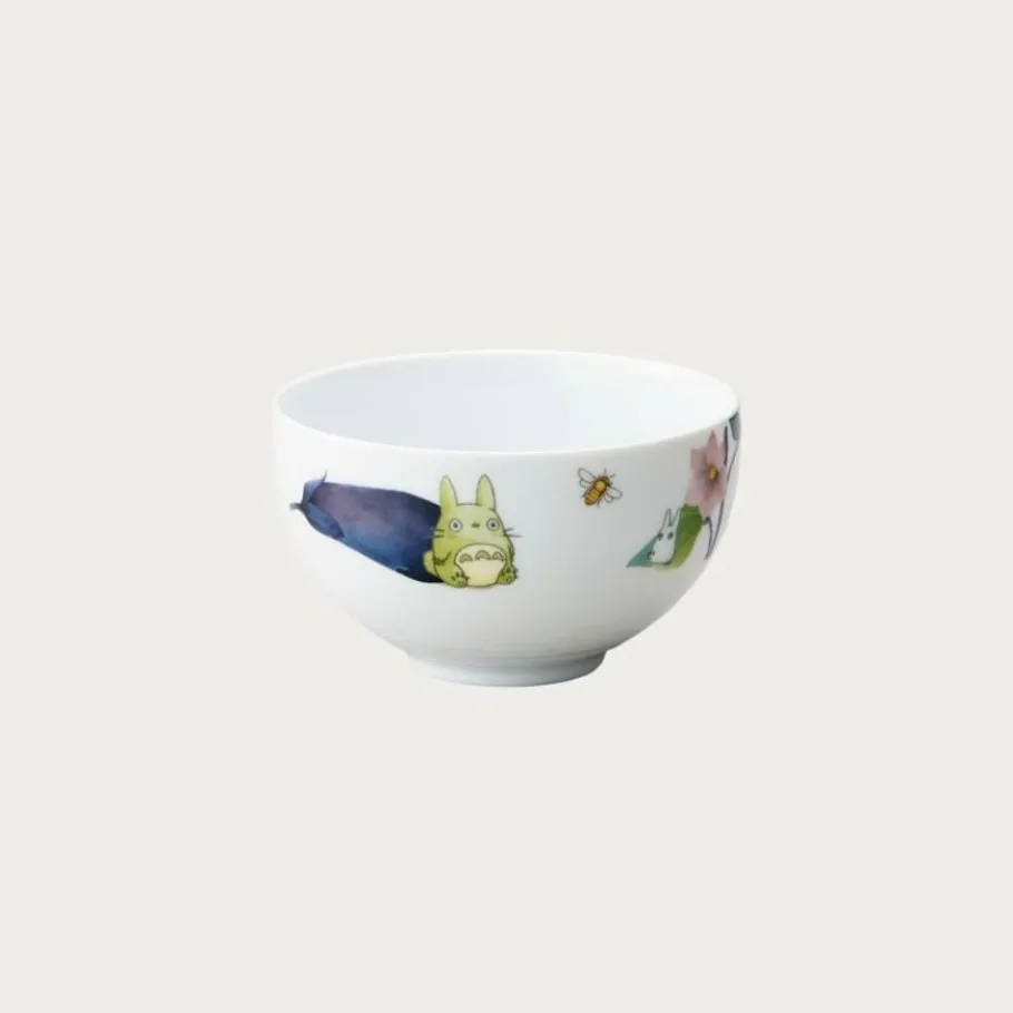 Maison Ghibli Bowl 13Cm Totoro Eggplant And Flower - My Neighbor Totoro Online