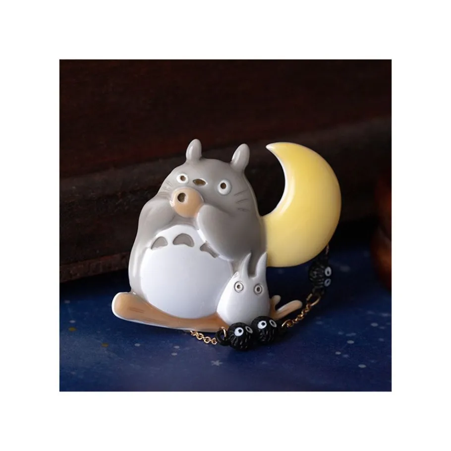 Maison Ghibli Brooch Totoro Ocarina Under The Moon - My Neighbor Totoro Hot