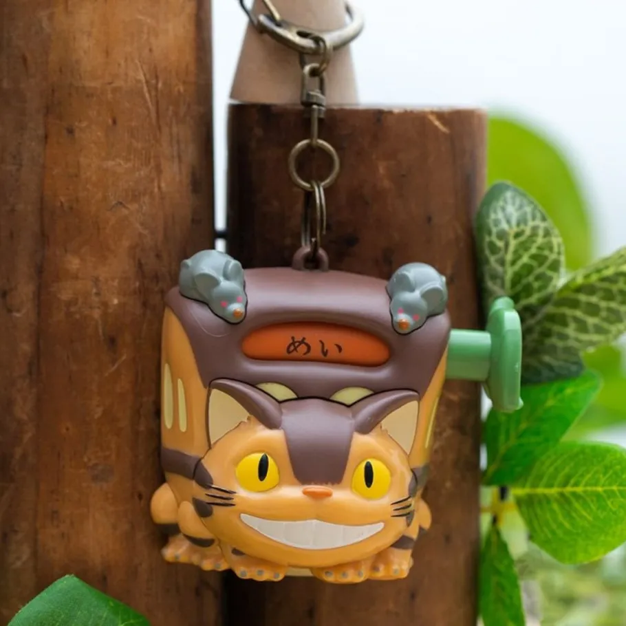 Maison Ghibli Catbus Destination Kurukuru Keyring - My Neighbour Totoro New