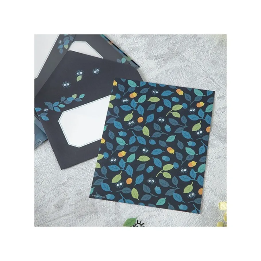 Maison Ghibli Clear Folder & Letter Set Soot Sprites Leaves - My Neighbor Totoro