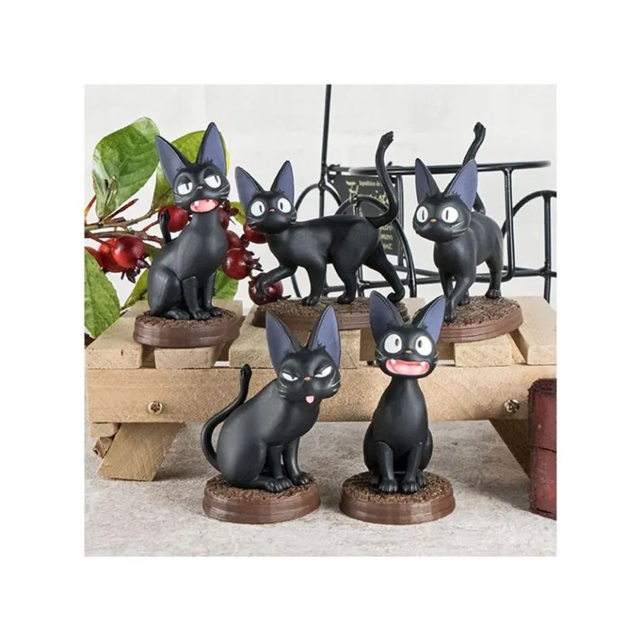Maison Ghibli Collection Jiji Assorted 6 Figurines - Kiki'S Delivery Service Best