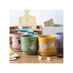 Maison Ghibli Coloful Embossed Mug Kiki On Her Broom - Kiki'S Delivery Service Best