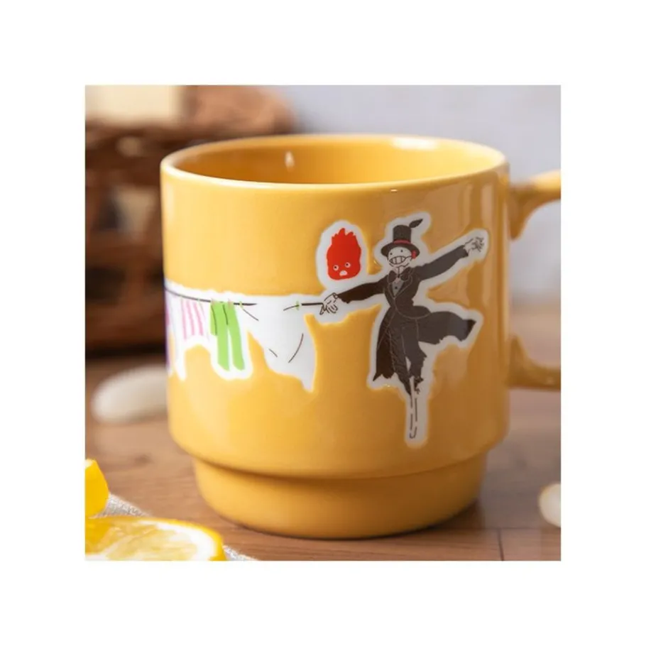 Maison Ghibli Coloful Embossed Mug Laundry Day - Howl'S Moving Castle Hot