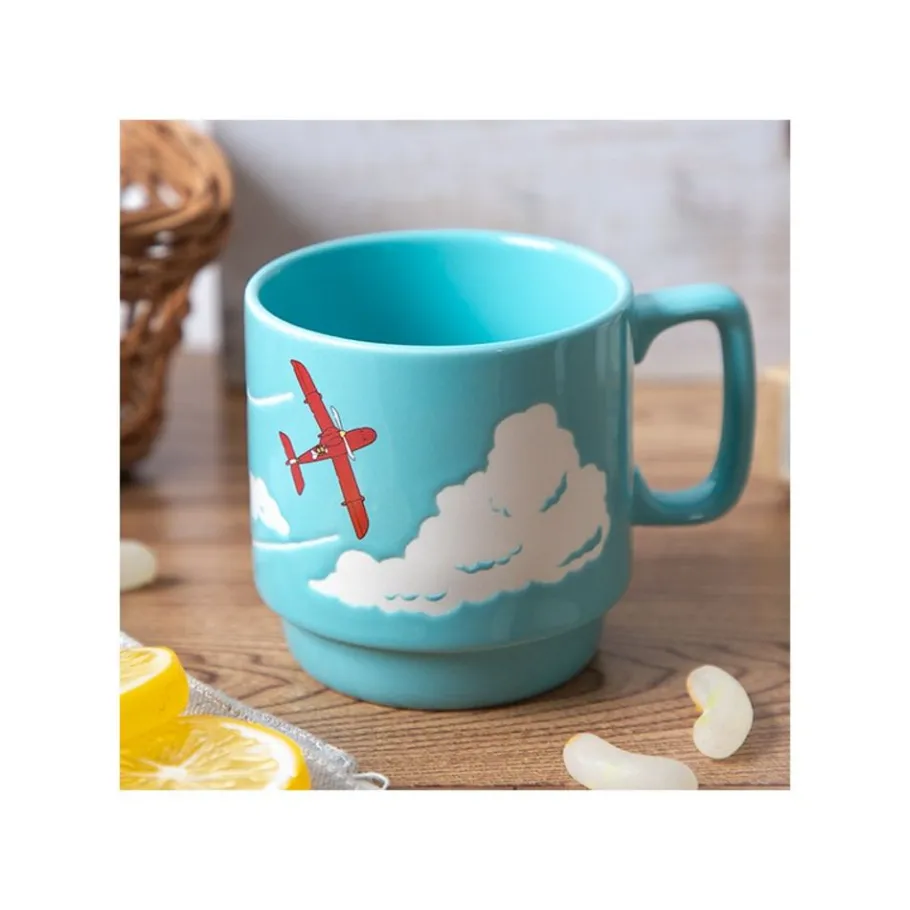 Maison Ghibli Coloful Embossed Mug Savoia - Porco Rosso Best