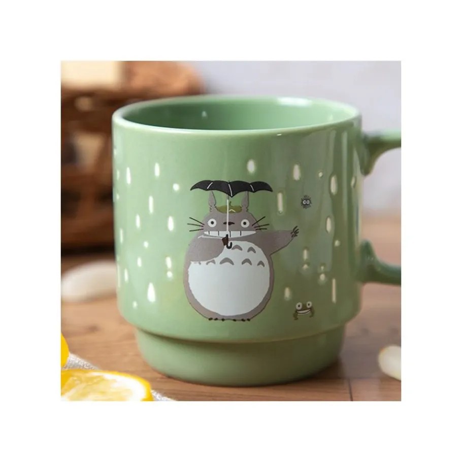 Maison Ghibli Coloful Embossed Mug Totoro Holding Umbrella - My Neighbor Totoro Best