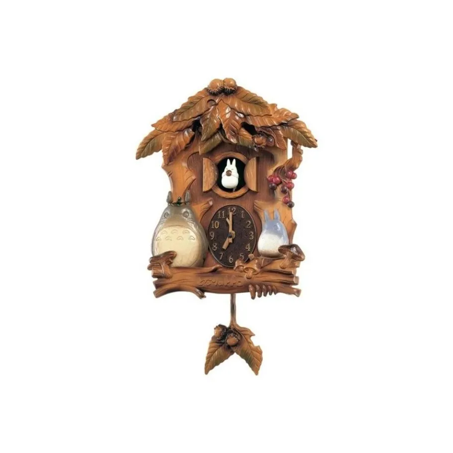 Maison Ghibli Cuckoo Clock Wooden Leaves - My Neighbor Totoro Discount