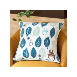 Maison Ghibli Cushion Big Totoro Blue & Green Leaves 45X45 Cm - My Neighbour Totoro Discount