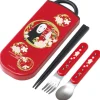 Maison Ghibli Dark Red Set Chopsticks Spoon Fork No Face - Spirited Away Online