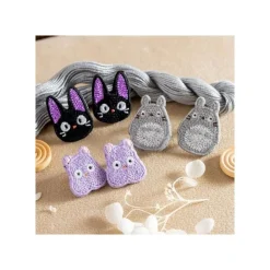 Maison Ghibli Earrings Embroidery Serie Boh Mouse - Sprited Away Discount