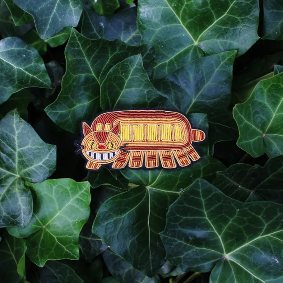 Maison Ghibli Embroidered Jewel Brooch Catbus - My Neighbor Totoro New