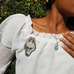 Maison Ghibli Embroidered Jewel Brooch Moro - Princess Mononoke Online