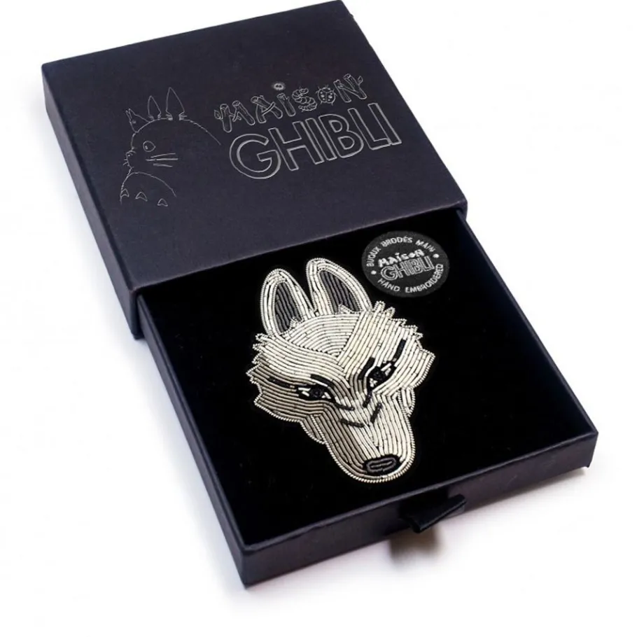Maison Ghibli Embroidered Jewel Brooch Moro - Princess Mononoke Online