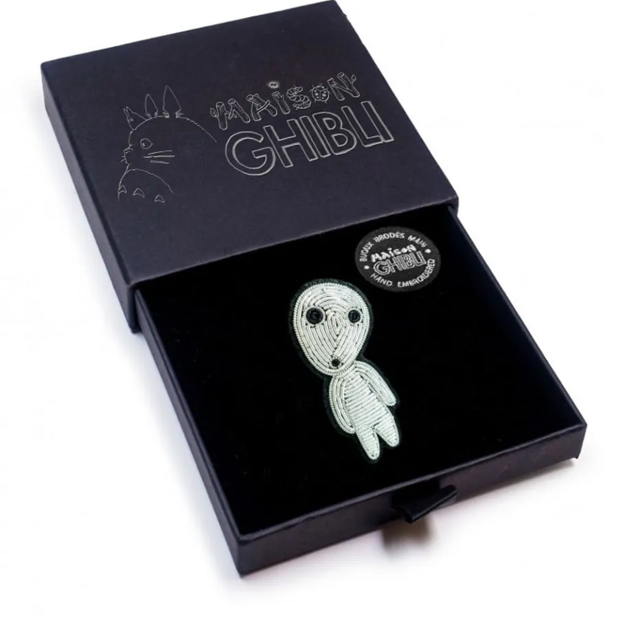 Maison Ghibli Embroidered Jewel Brooch Walking Kodama - Princess Mononoke New