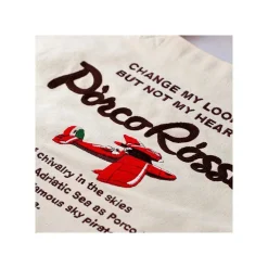 Maison Ghibli Embroidery Canvas Tote Bag Savoia - Porco Rosso New
