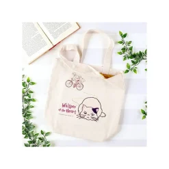 Maison Ghibli Embroidery Canvas Tote Bag The Path Of Twos - Whisper Of The Heart Outlet