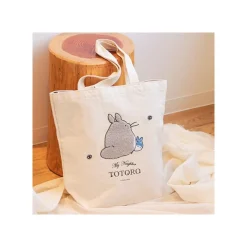 Maison Ghibli Embroidery Canvas Tote Bag Walking Away - My Neighbor Totoro Outlet