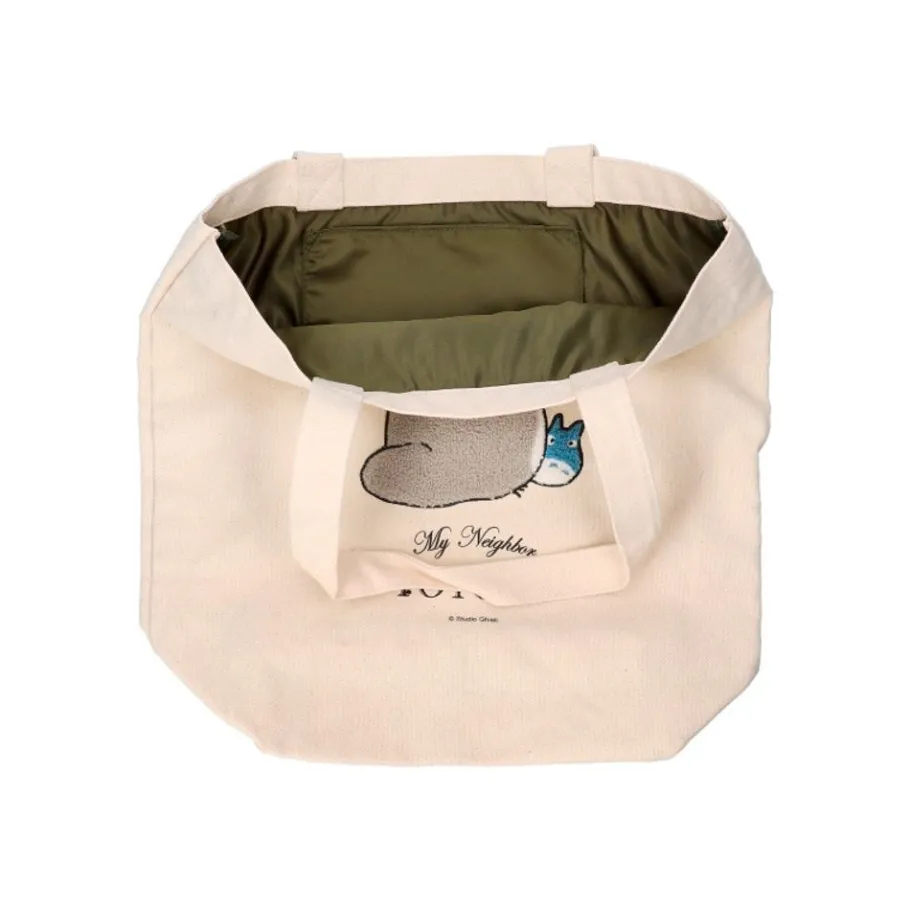 Maison Ghibli Embroidery Canvas Tote Bag Walking Away - My Neighbor Totoro Outlet