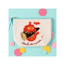 Maison Ghibli Embroidery Pouch Calcifer - Howl'S Moving Castle New
