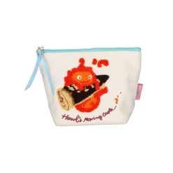 Maison Ghibli Embroidery Pouch Calcifer - Howl'S Moving Castle New