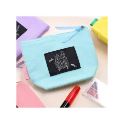 Maison Ghibli Embroidery Pouch Calcifer - Howl'S Moving Castle New