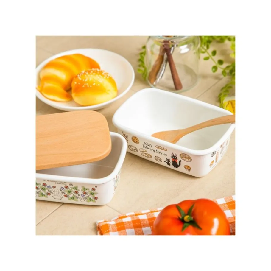 Maison Ghibli Enamel Butter Dish With Wooden Lid Soot Sprites 500Ml - My Neighbor T Online