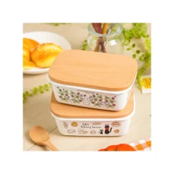 Maison Ghibli Enamel Butter Dish With Wooden Lid Soot Sprites 500Ml - My Neighbor T Online