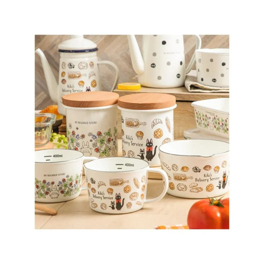 Maison Ghibli Enamel Butter Dish With Wooden Lid Soot Sprites 500Ml - My Neighbor T Online