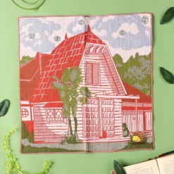 Maison Ghibli Imabari Handkerchief Satsuki & Mei'S House 40X40 Cm - My Neighbor Tot Hot