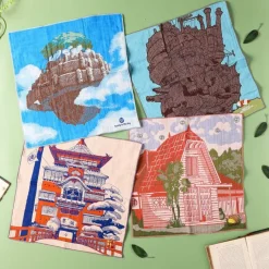 Maison Ghibli Imabari Handkerchief Satsuki & Mei'S House 40X40 Cm - My Neighbor Tot Hot