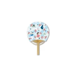 Maison Ghibli Japanese Bamboo Fan Diamond Check - Spirited Away Outlet