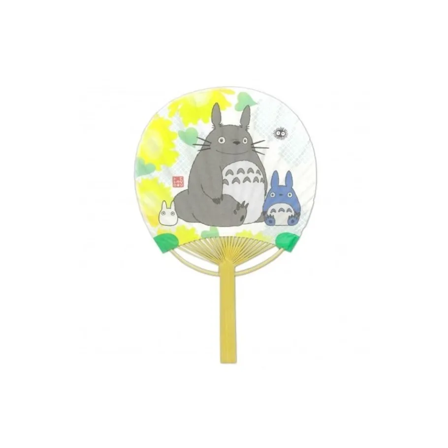Maison Ghibli Japanese Bamboo Fan Totoro & Sunflower - My Neighbor Totoro