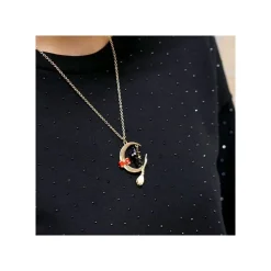 Maison Ghibli Jiji With Moon Necklace - Kiki'S Delivery Service Outlet