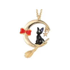 Maison Ghibli Jiji With Moon Necklace - Kiki'S Delivery Service Outlet