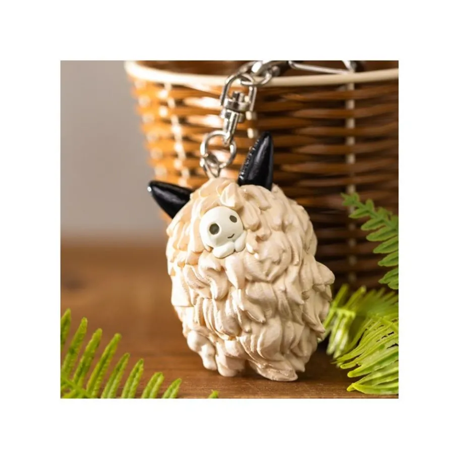 Maison Ghibli Keychain San'S Mask And Kodama - Princess Mononoke Best