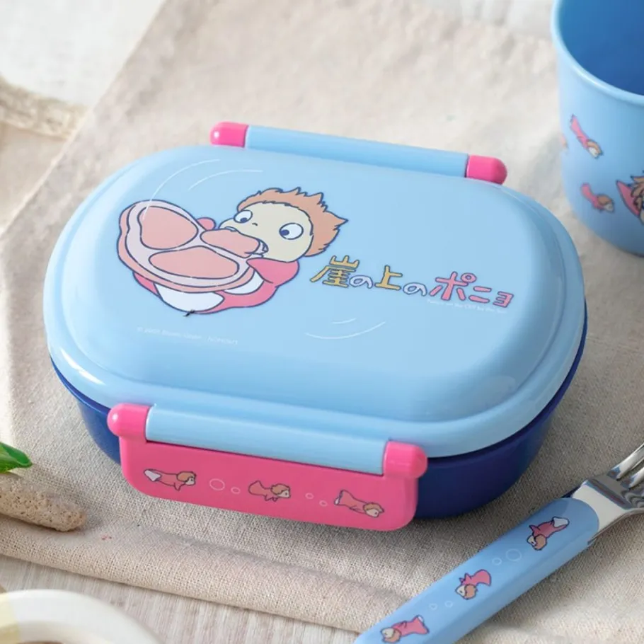 Maison Ghibli Lunch Box 2 Locks Ponyo In The Ocean - Ponyo On The Cliff Best