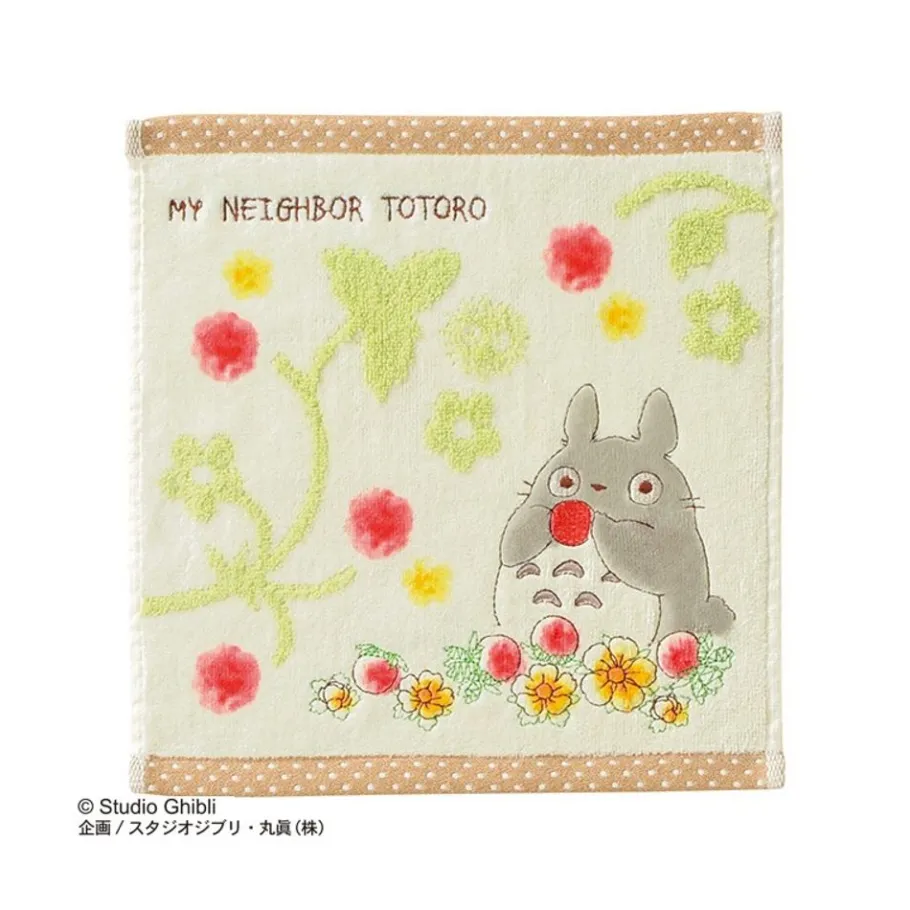Maison Ghibli Mini Towel Totoro Strawberry Field 25X25 - My Neighbor Totoro New