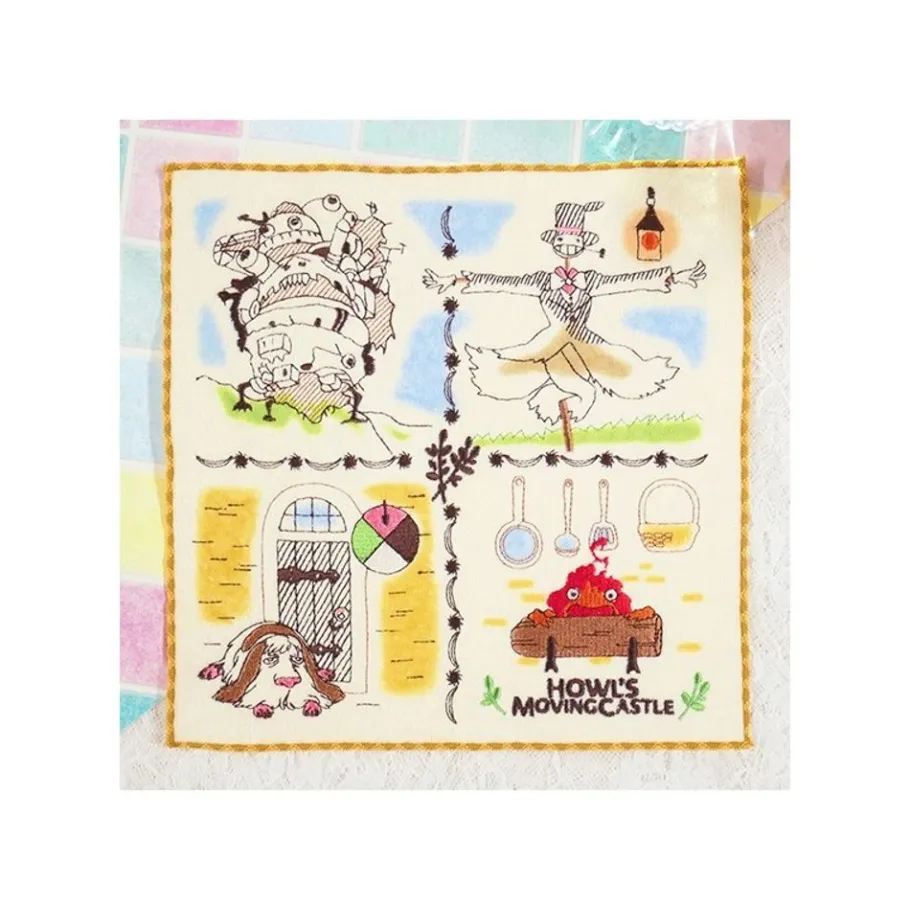 Maison Ghibli Mini Towel Townfolks Of Castle 25X25 Cm - Howl'S Moving Castle