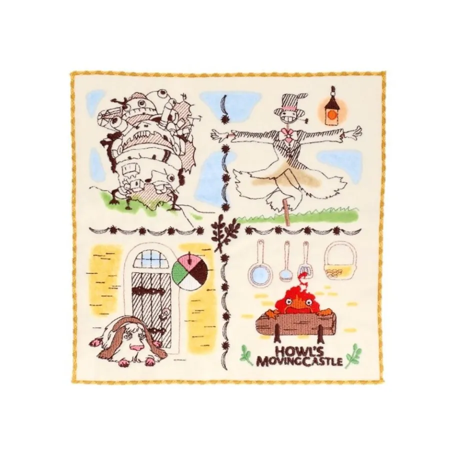 Maison Ghibli Mini Towel Townfolks Of Castle 25X25 Cm - Howl'S Moving Castle