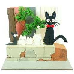 Maison Ghibli Paper Craft Jiji And Kittens - Kiki'S Delivery Service New