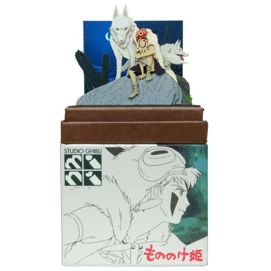 Maison Ghibli Paper Craft San And Moro Under The Moon - Princess Mononoke Online