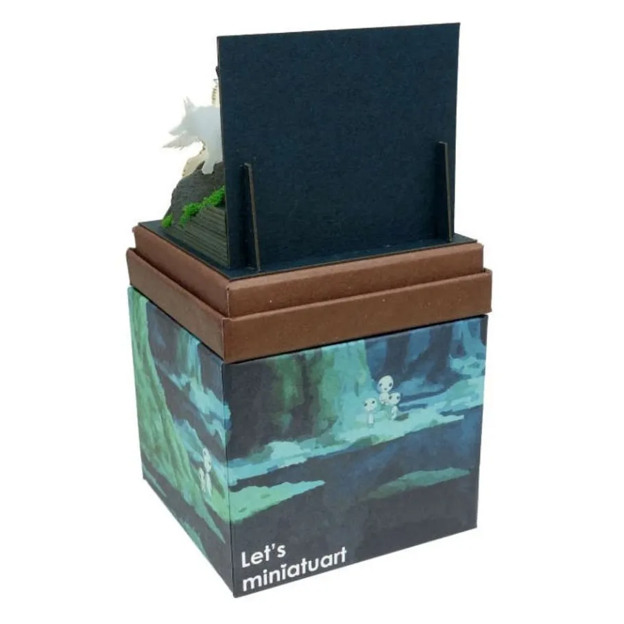 Maison Ghibli Paper Craft San And Moro Under The Moon - Princess Mononoke Online