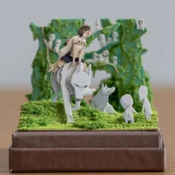 Maison Ghibli Paper Craft San, Moro And Kodama -Princess Mononoke Discount